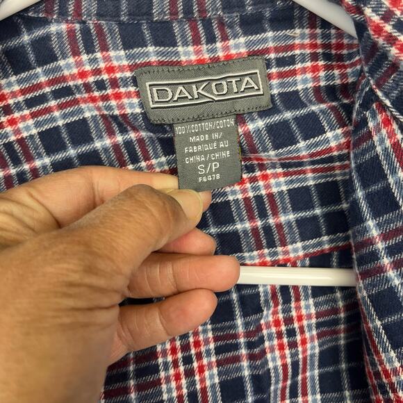 Dakota Brand Plaid Shirt Small Y2K Button Down Long Sleeve Chore Hunting Fishing - Picture 3 of 5